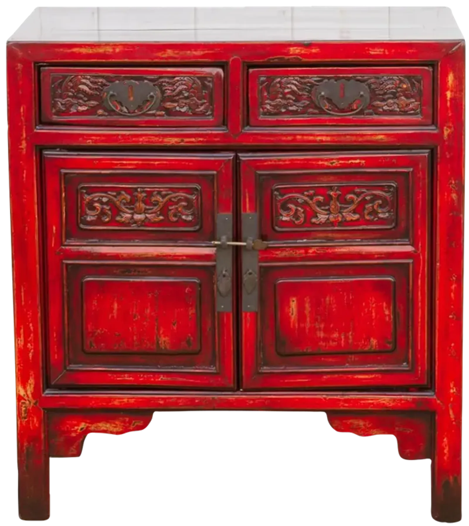 Qing Dynasty Style Carved Cabinet