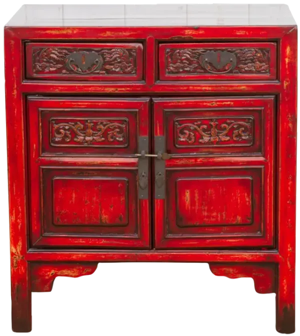 Qing Dynasty Style Carved Cabinet - de-cor