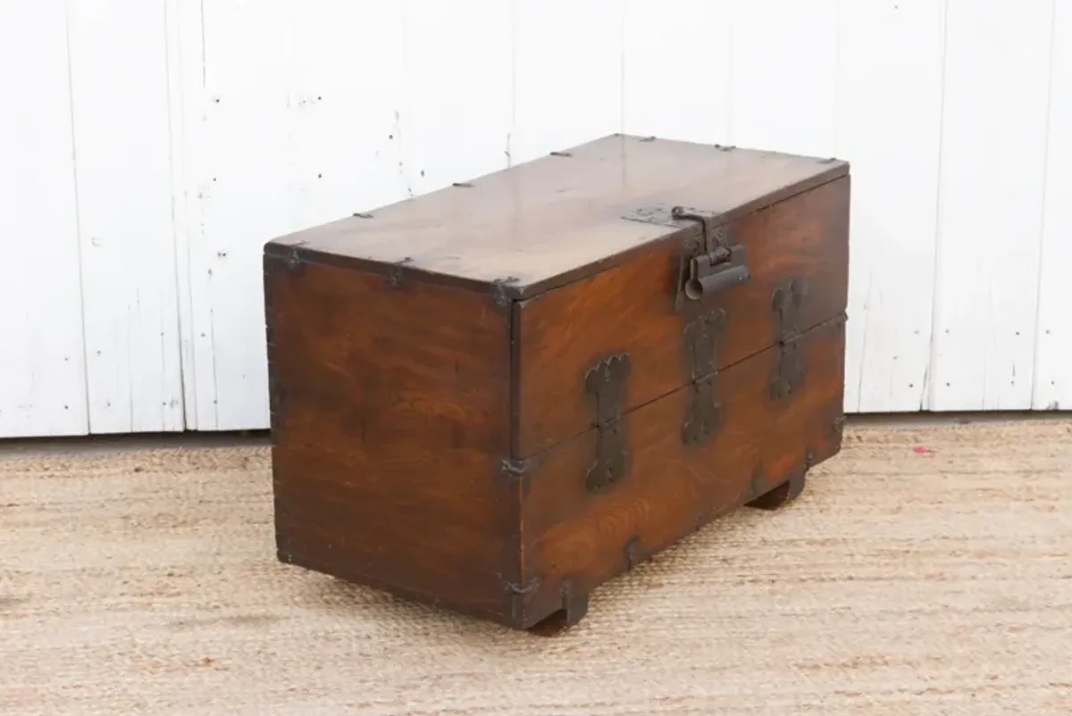 Antique Elm Korean Bandaji Chest