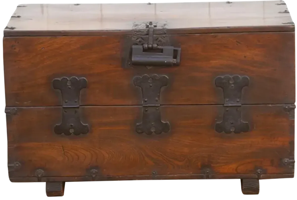 Antique Elm Korean Bandaji Chest