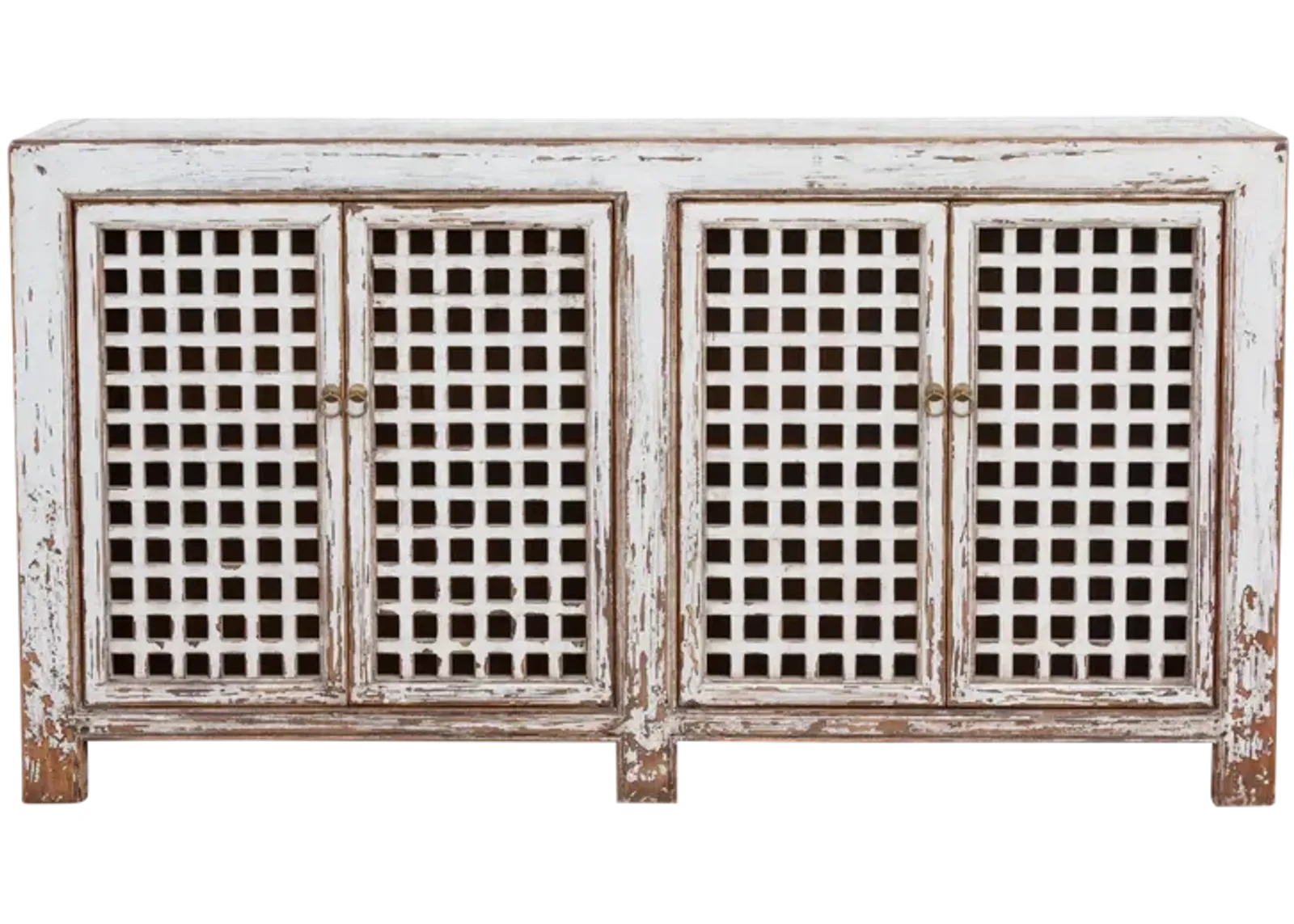 Farmhouse Antique Lattice Sideboard