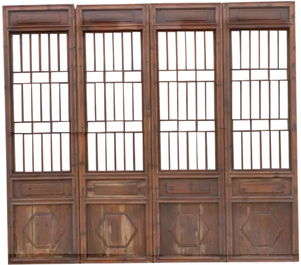 Set of 4,19th C. Farmhouse Screen Panels - de-cor - Handcrafted