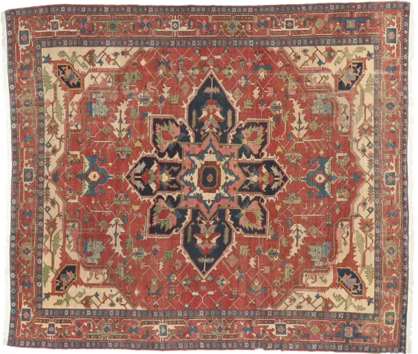 Antique Persian Serapi Rug, 10'1 x 11'8