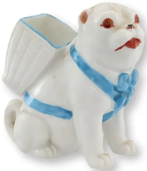 Porcelain Pug Match Holder w/Striker - Rose Victoria
