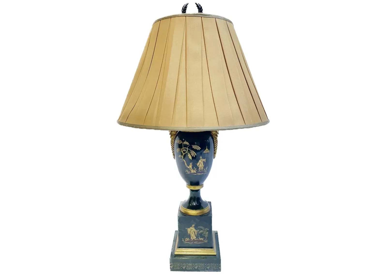 Chinoiserie Style Tole Urn Lamp