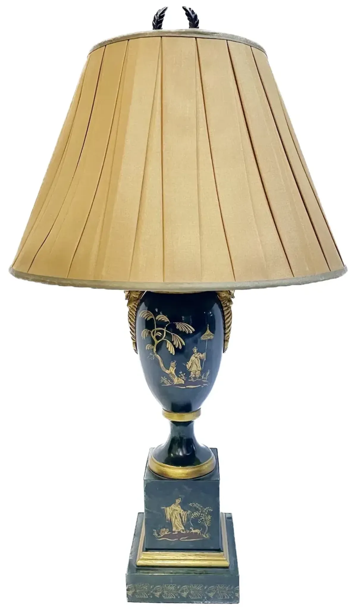 Chinoiserie Style Tole Urn Lamp