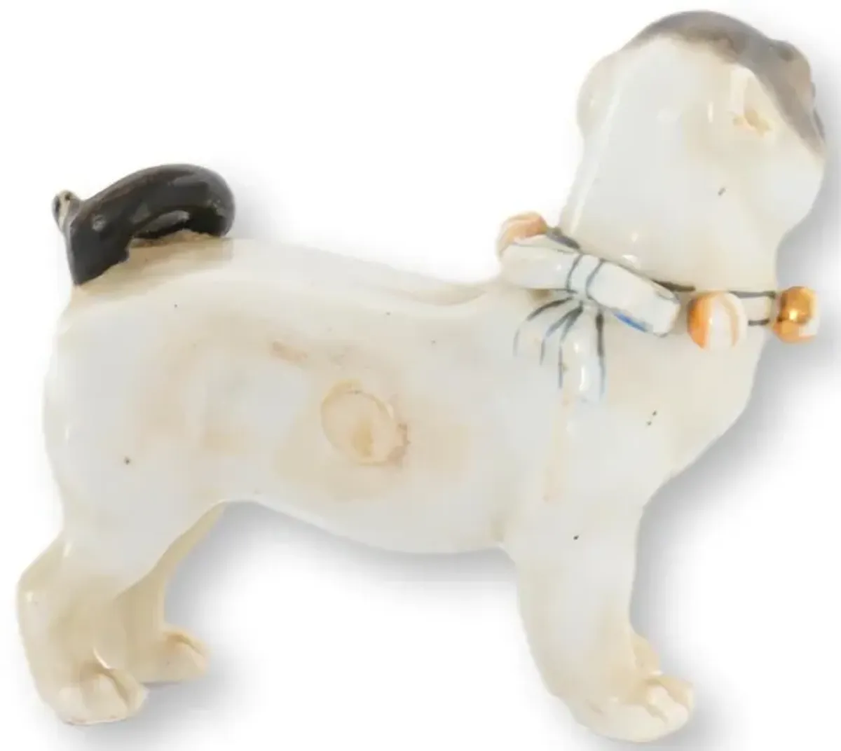 Antique Dresden Porceelain Pug Dog