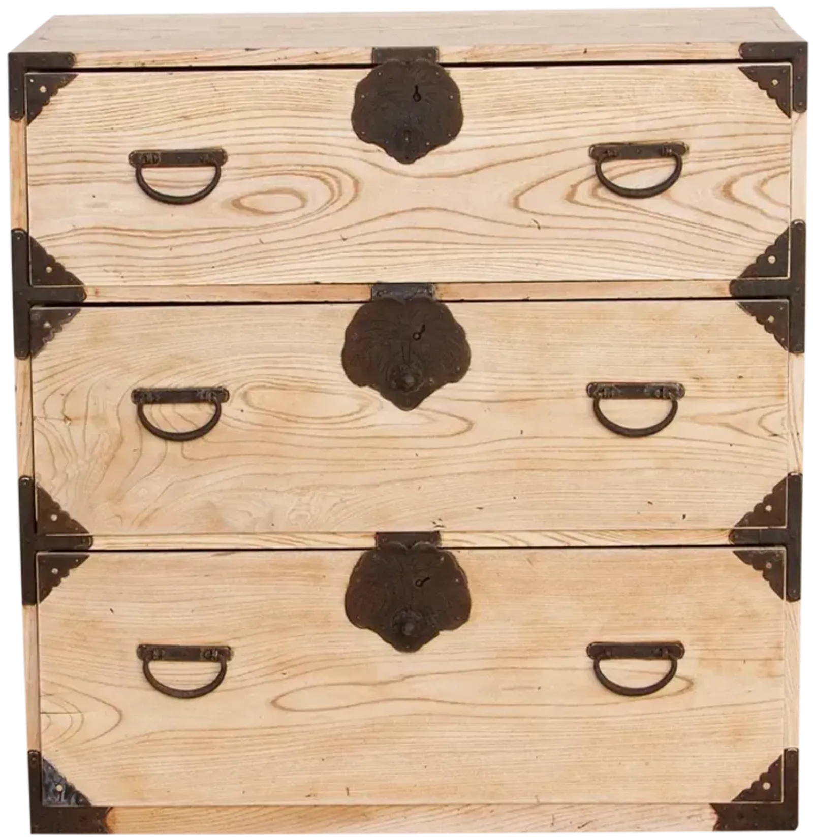 Antique Japanese Bleached Tansu Dresser