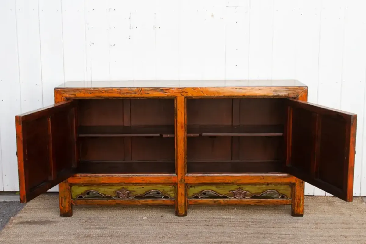 Jasper Orange Mongolian Sideboard - de-cor