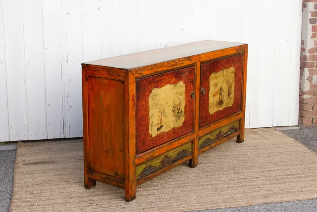 Jasper Orange Mongolian Sideboard