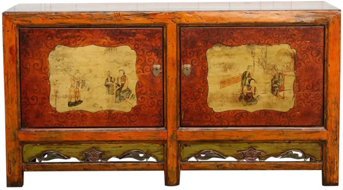 Jasper Orange Mongolian Sideboard - de-cor