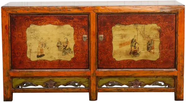 Jasper Orange Mongolian Sideboard - de-cor