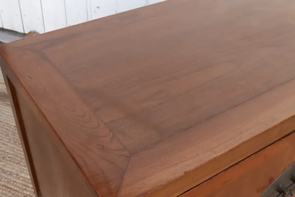 Mid-Century Walnut Brown Low Cabinet - de-cor