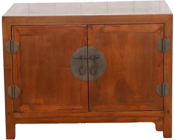 Mid-Century Walnut Brown Low Cabinet - de-cor