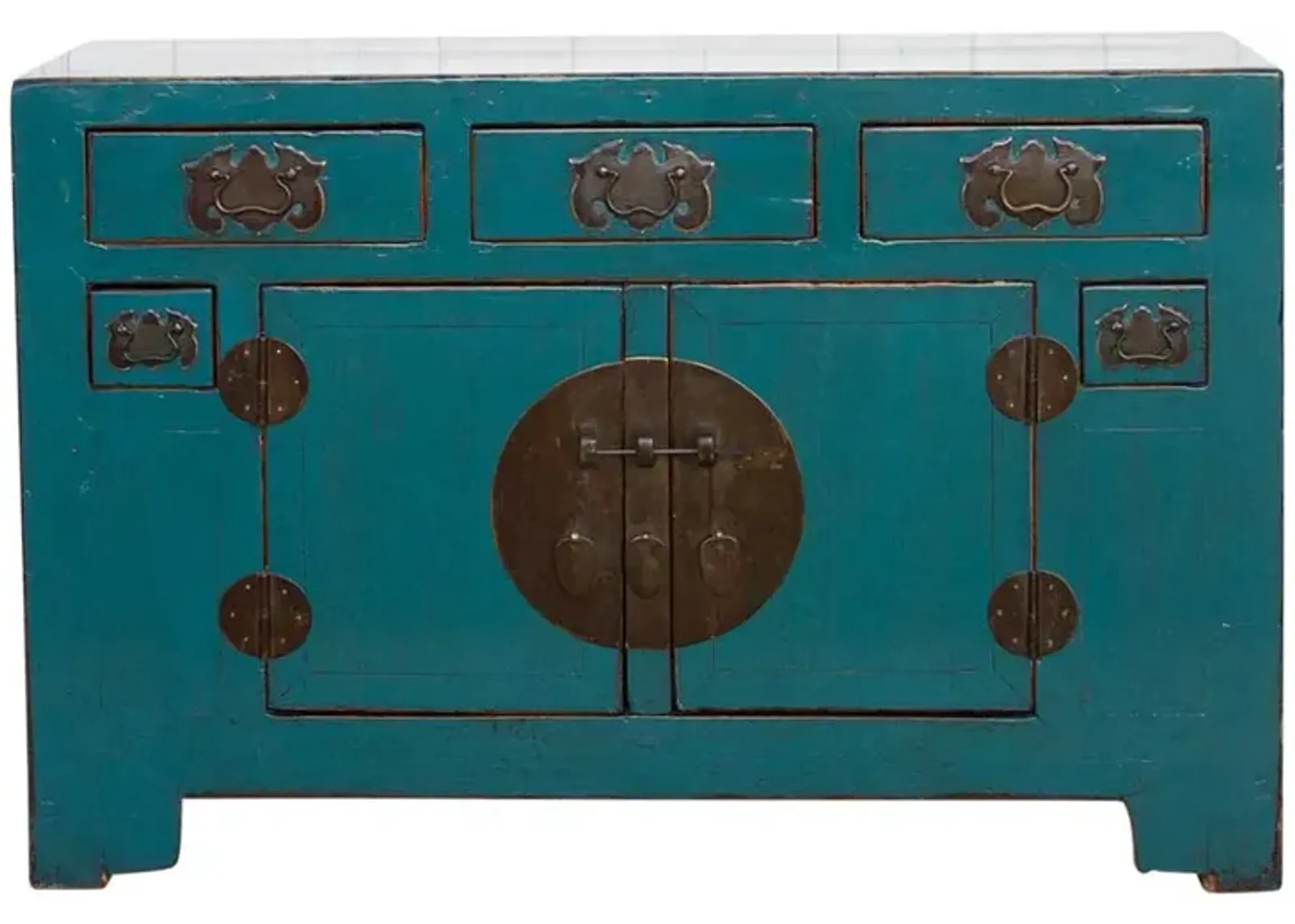 Persian Blue Tianjin Dresser Cabinet - Handcrafted