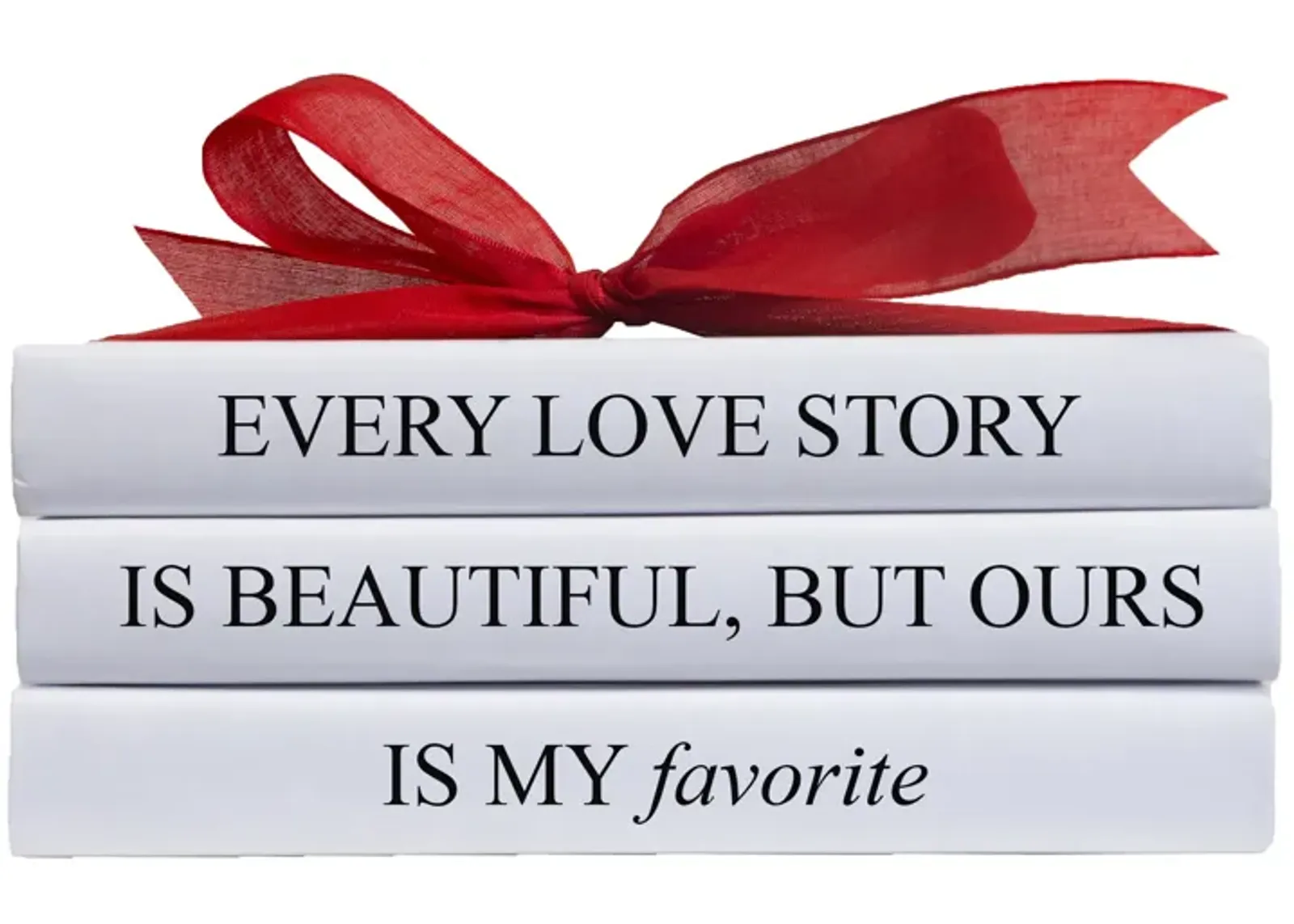 Love Story Quote Book Stack - Set of 3