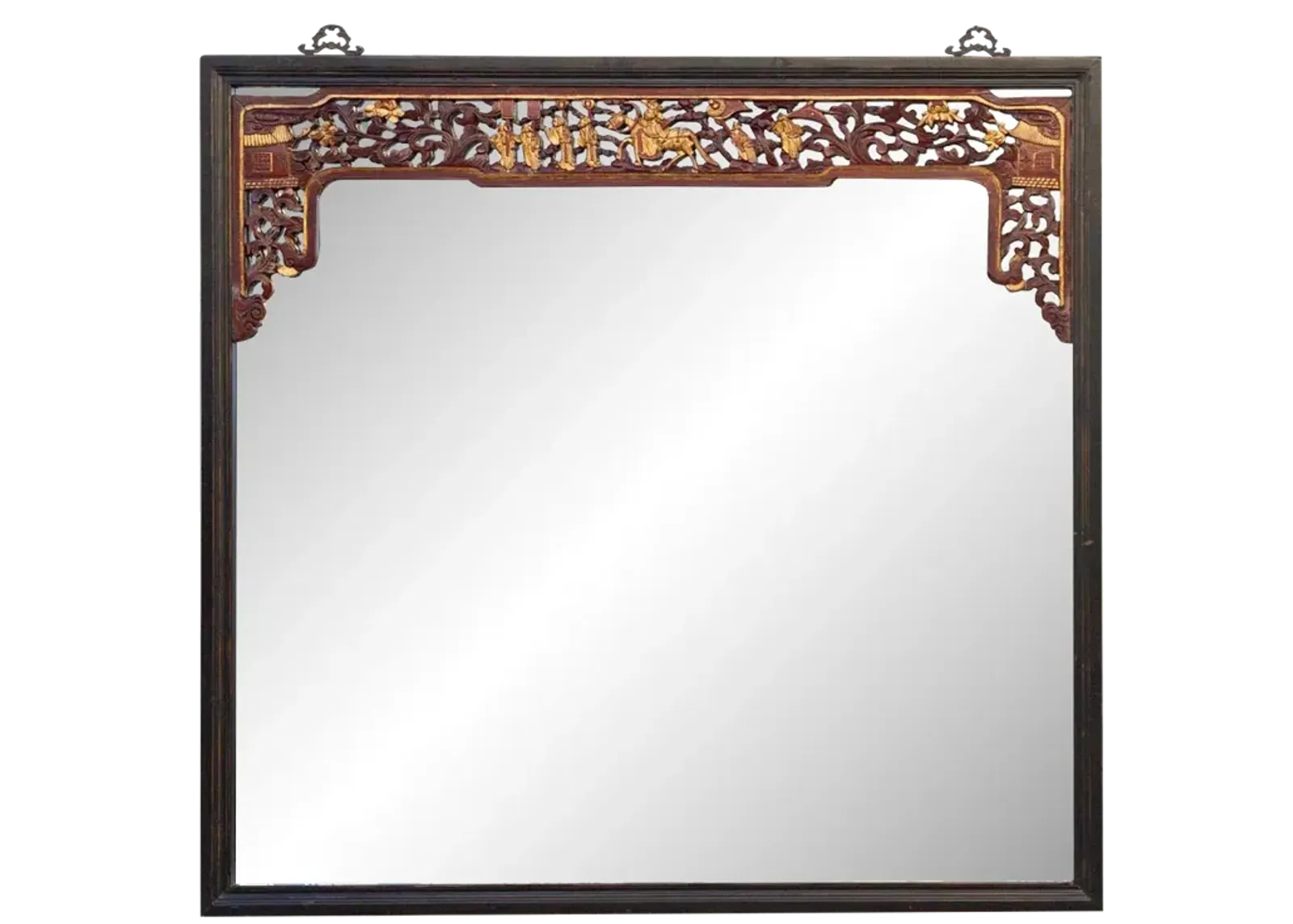 Large Finely Carved Chinoiserie Mirror