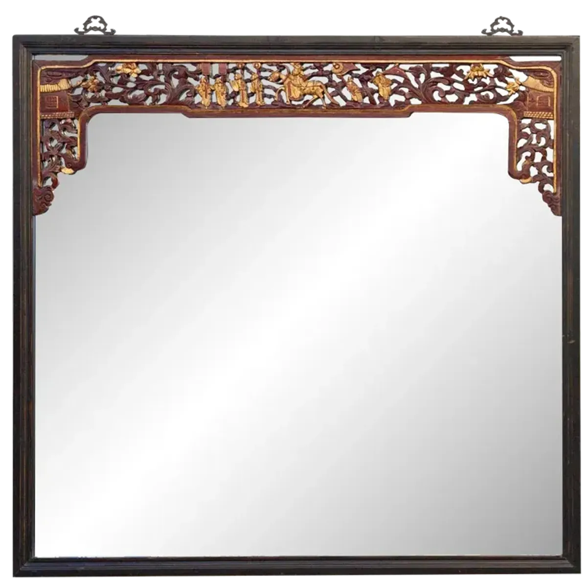 Large Finely Carved Chinoiserie Mirror