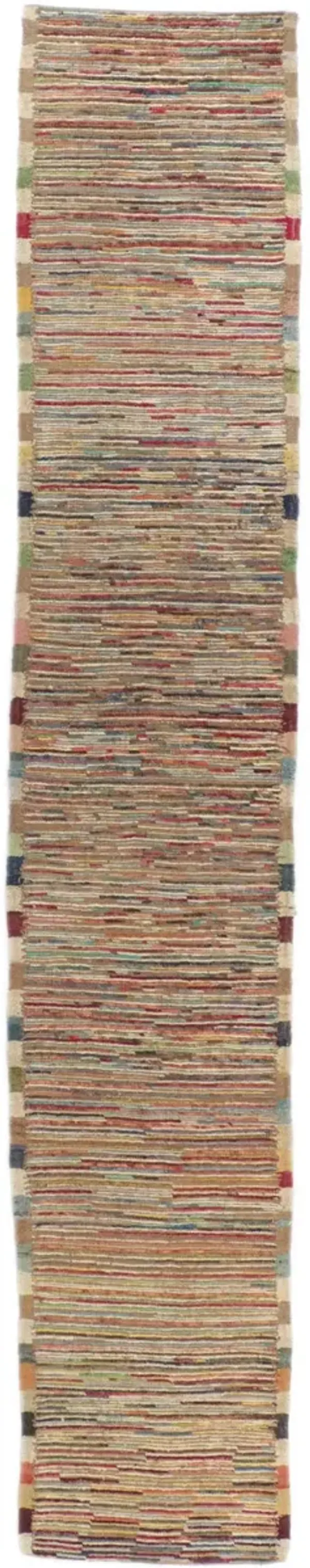 Earth-Tone Moroccan Rug, 3'05 x 19'00