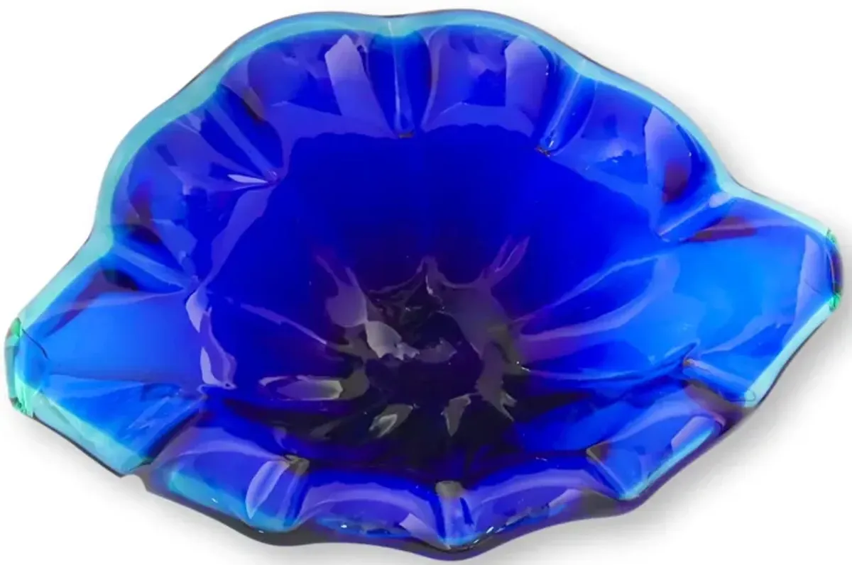 Italian Cobalt Murano Glass Centerpiece