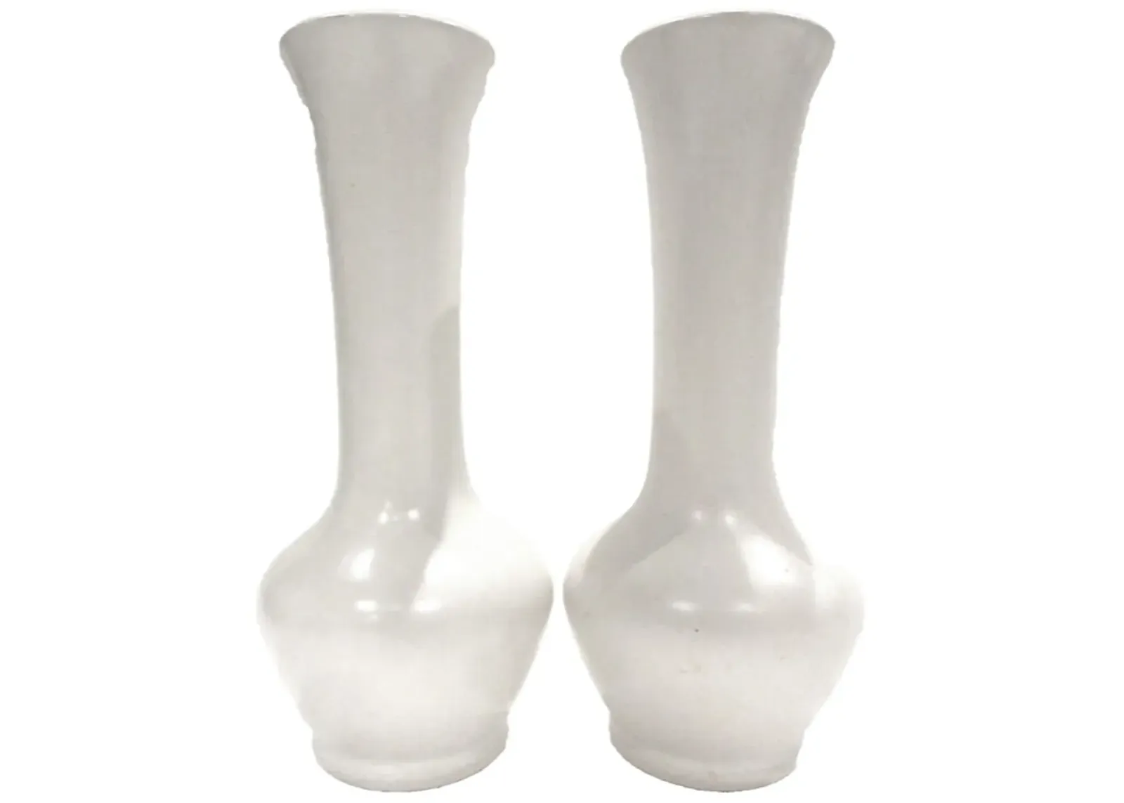 1960s McCoy Vases - A Pair - White