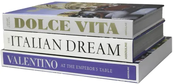 Assouline Modern Coffee Book Stack - Italian Blues - Booth & Williams