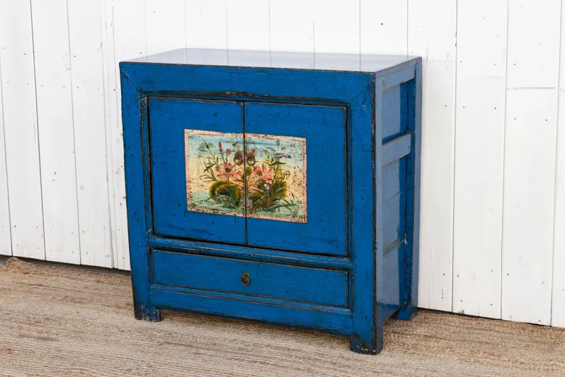 High Gloss Royal Blue Buffet Cabinet