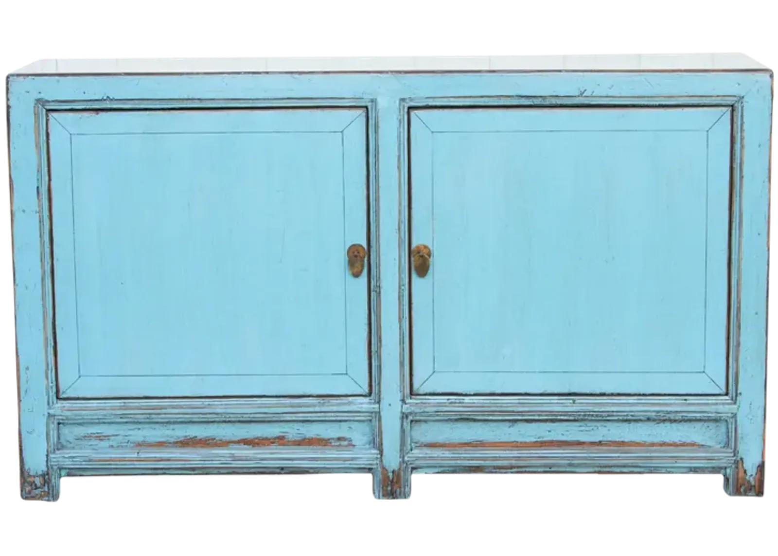 Two Door Ocean Blue Buffet Cabinet