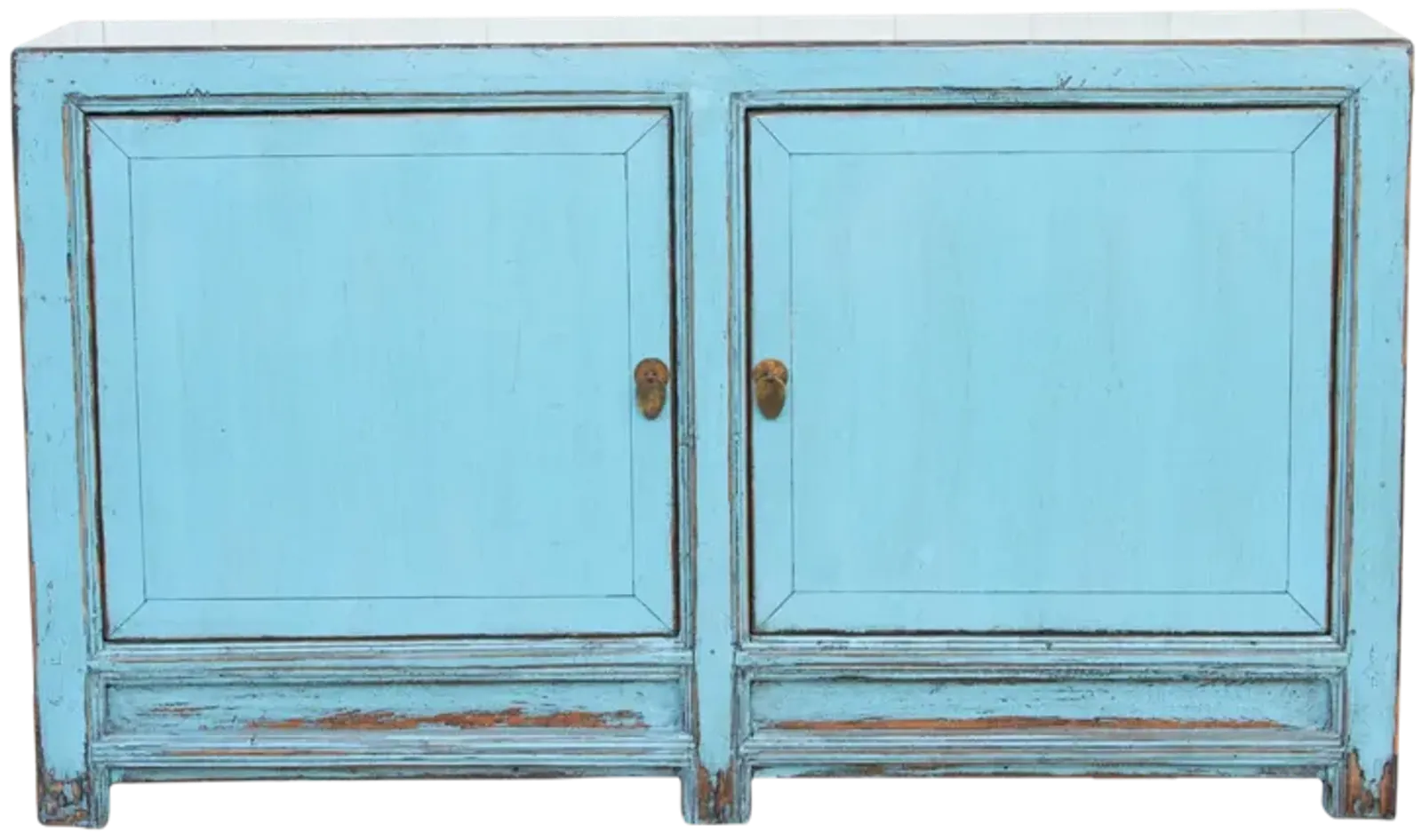 Two Door Ocean Blue Buffet Cabinet