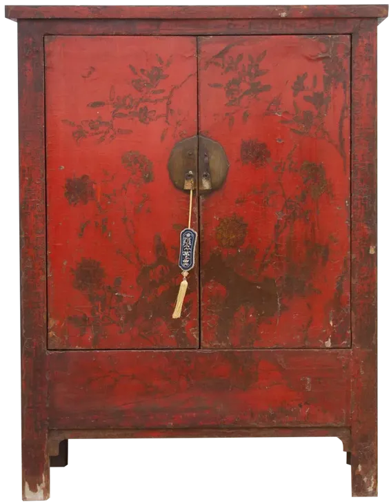 Antique Chinoiserie Armoire Cabinet