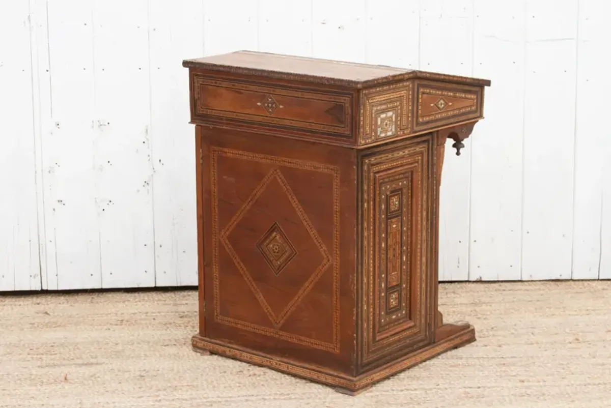 Antique Marquetry Inlay Secretary