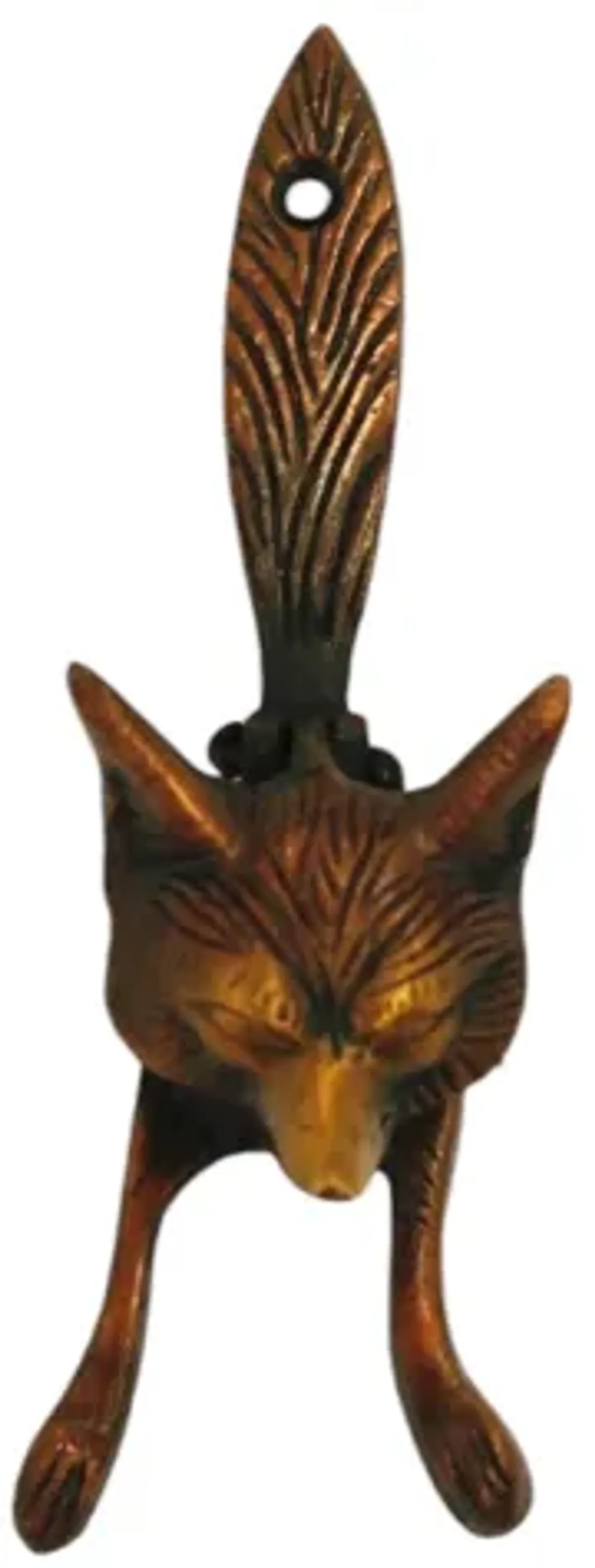 Little Fox Red Brass Door Knocker