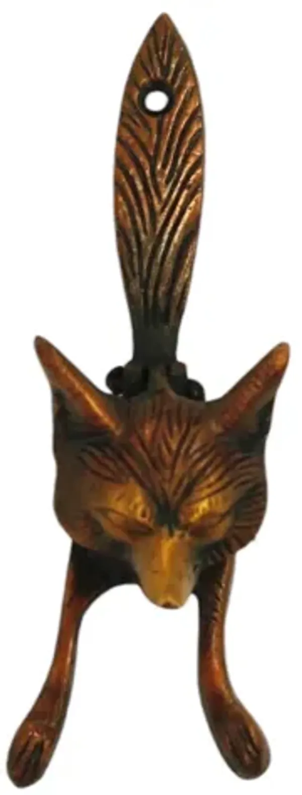 Little Fox Red Brass Door Knocker - Interesting Things