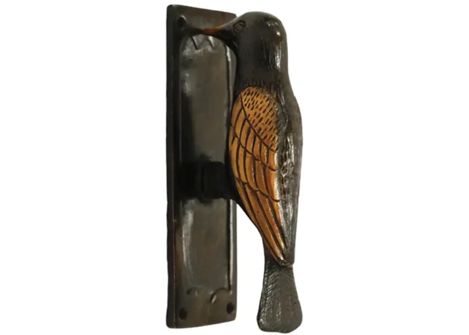 Brown Brass Woodpecker Door Knocker