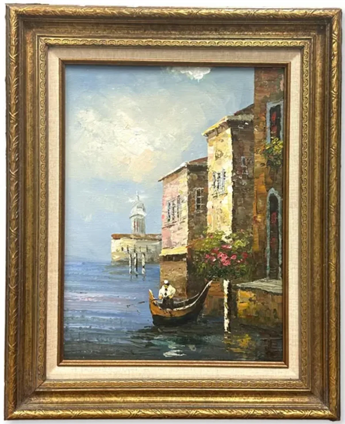 Vintage Venetian Oil on Canvas Painting