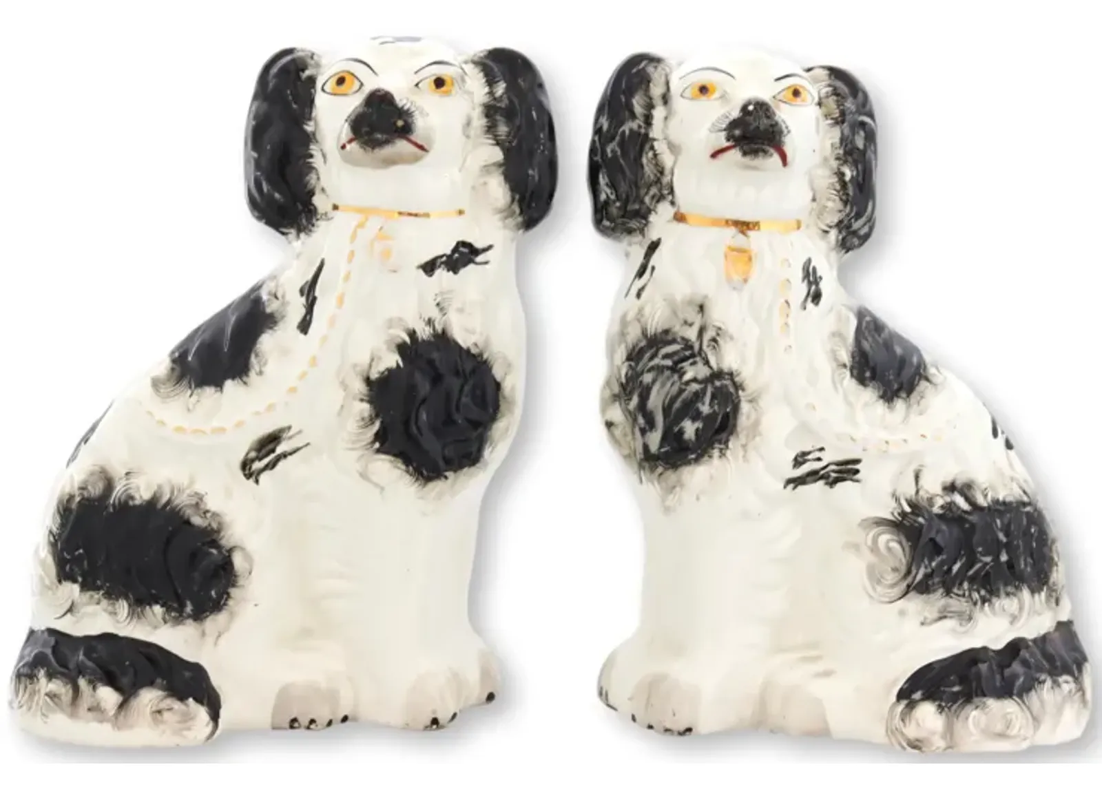 Antique English Staffordshire Dogs - Set of 2