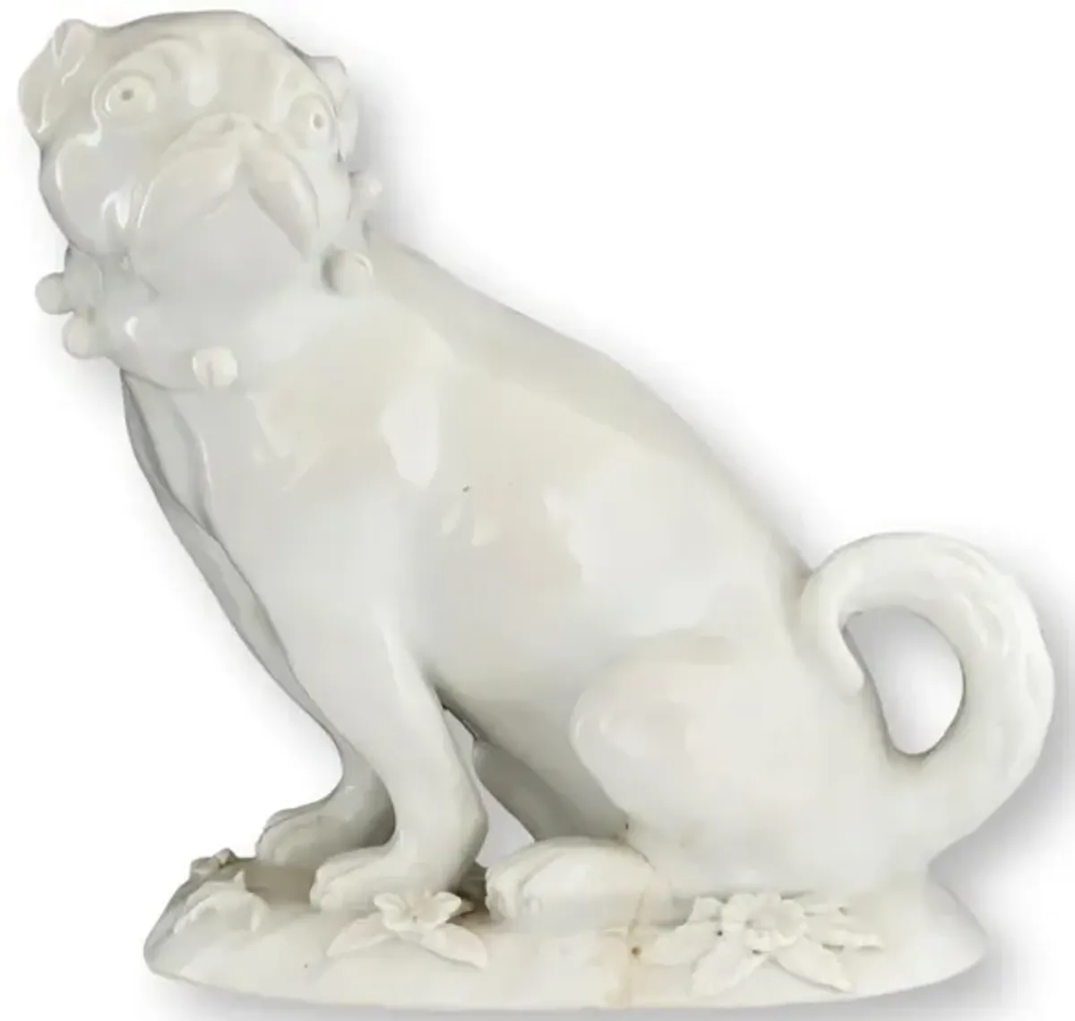 Early 19th Century White Porcelain Pug