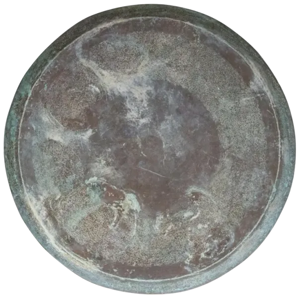 Antique Patinated Copper Engraved Tray - de-cor