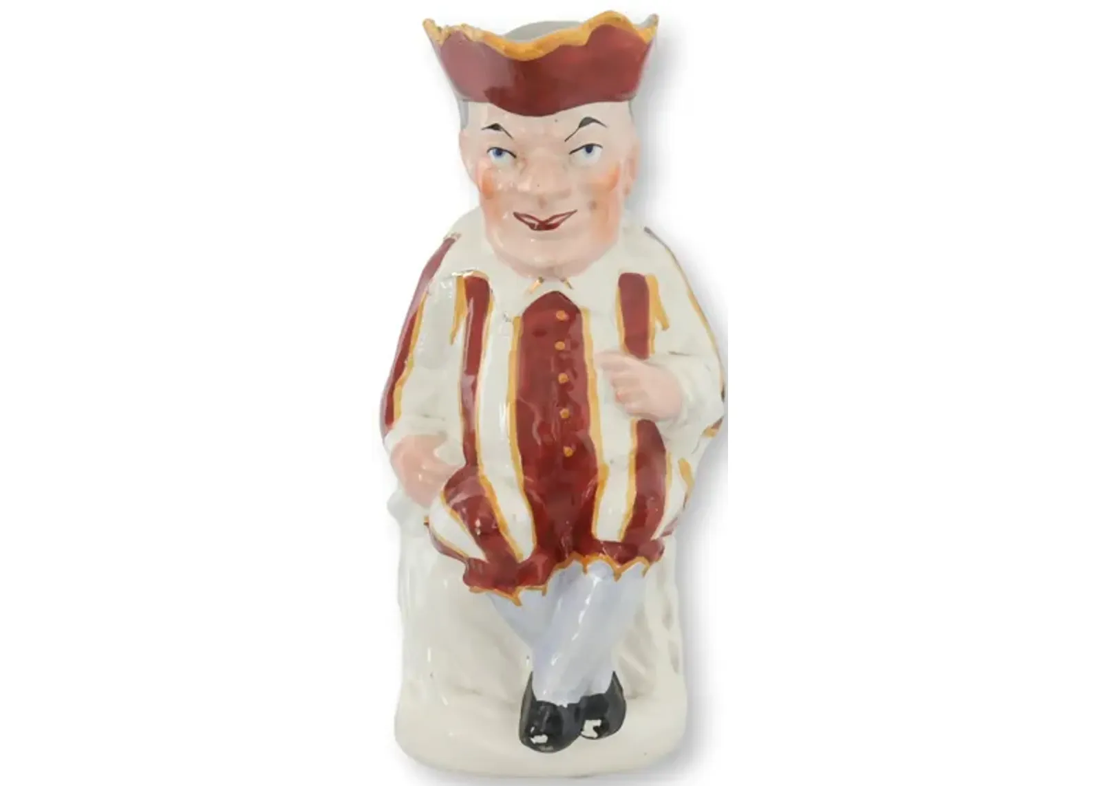 Large 19thC Staffordshire Mr. Punch Jug