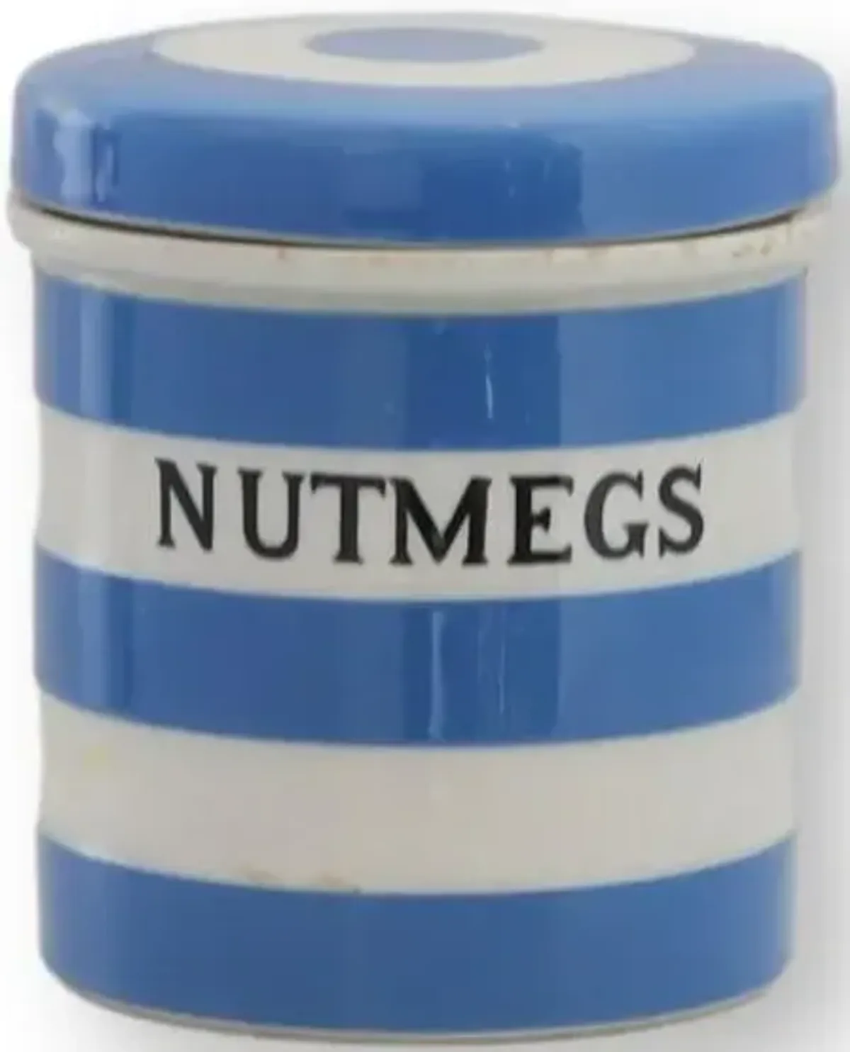 T.G. Green Cornishware "Nutmegs" Jar