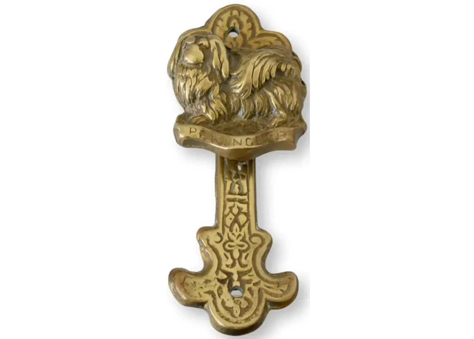 Antique Brass Pekinese Door Knocker