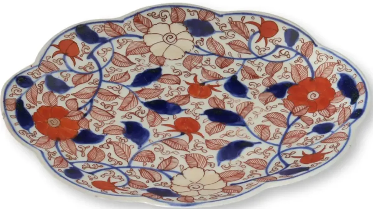 19th-C. Japanese Imari Oval Dish