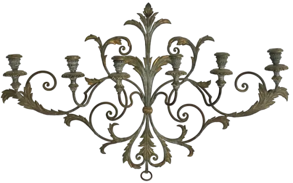 1960s Italian Hand-Painted Candelabra