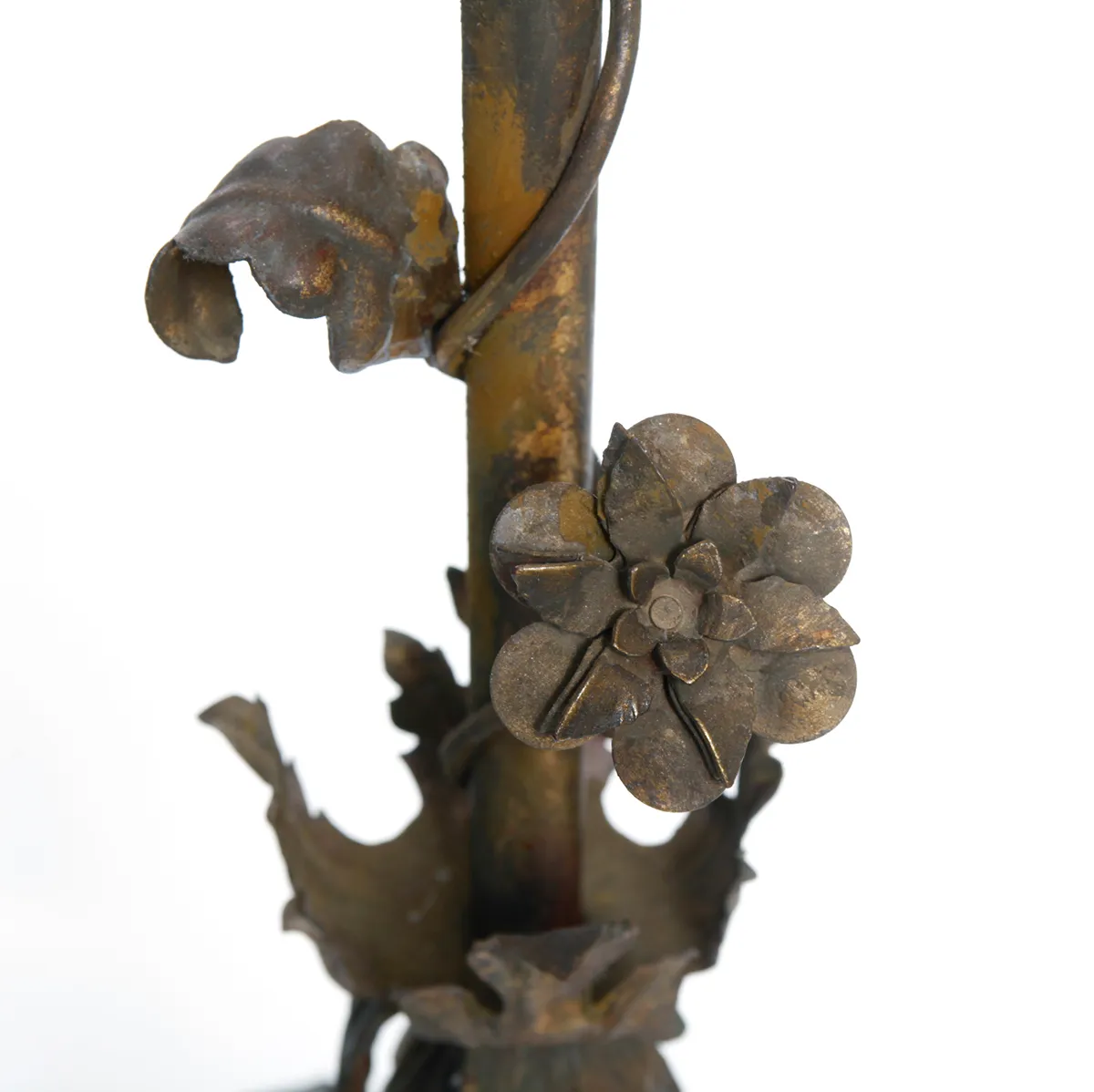 Italian Iron Floor Lamp Rusty Finish