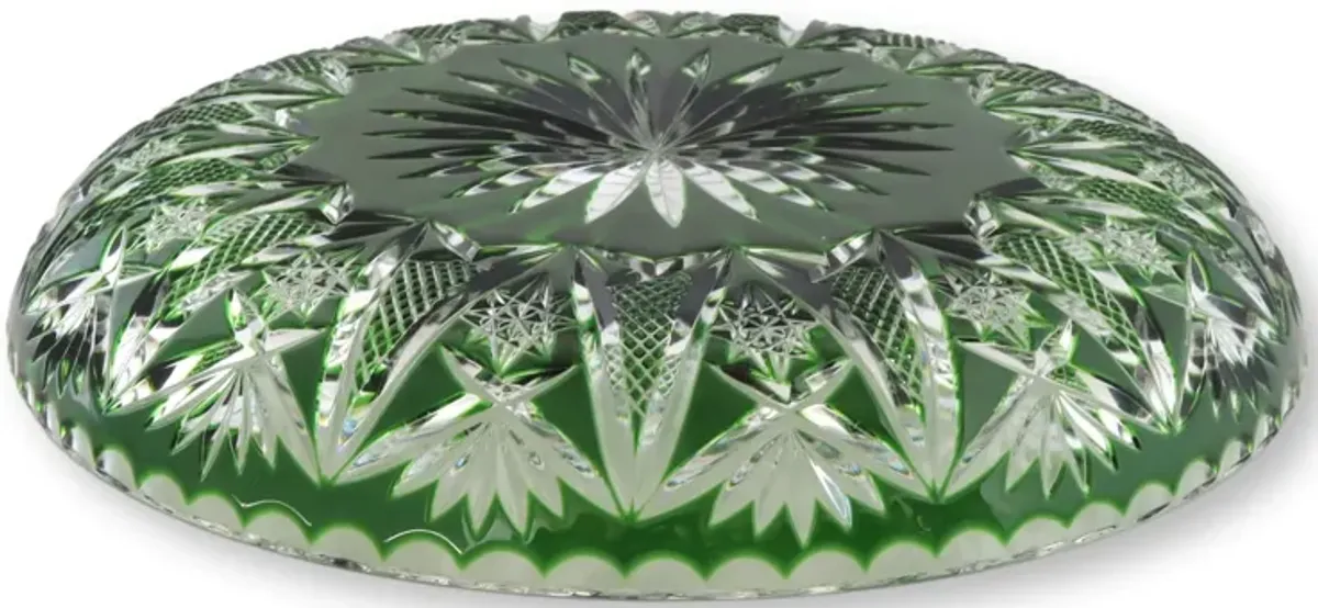 Midcentury Nachtmann Green Crystal Bowl