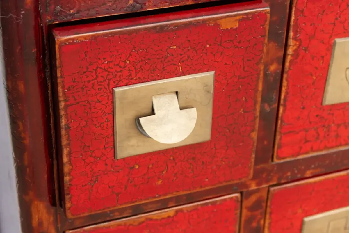 12-Drawer Asian Campaign Dresser