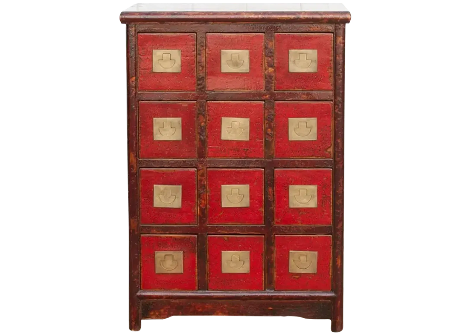 12-Drawer Asian Campaign Dresser