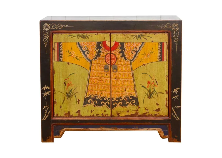 Yellow Imperial Robe Mongolian Cabinet