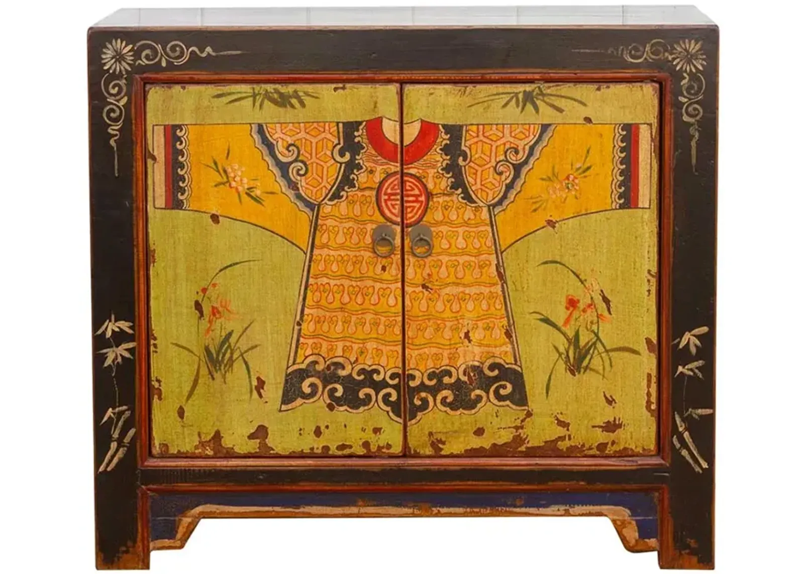 Yellow Imperial Robe Mongolian Cabinet