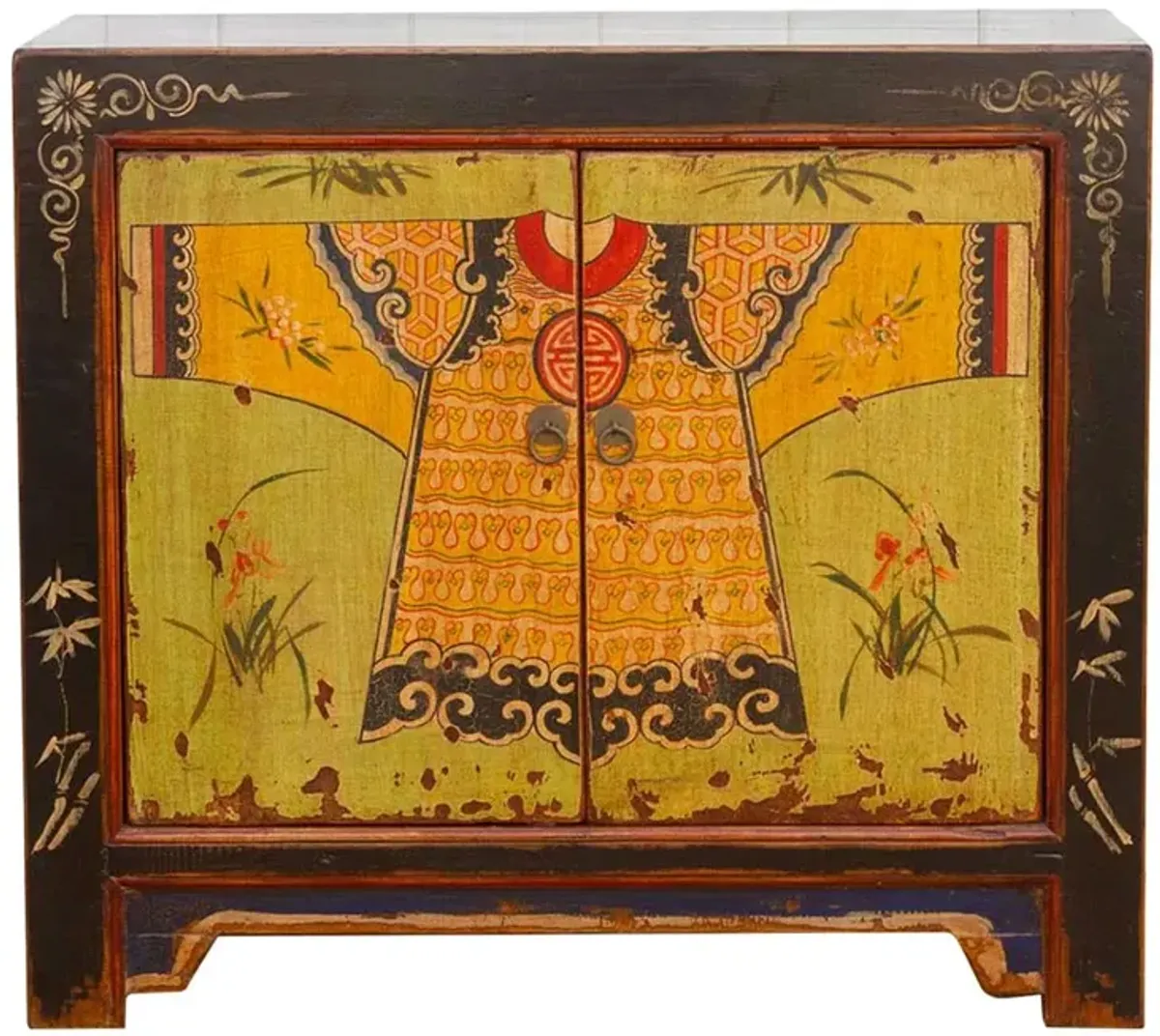 Yellow Imperial Robe Mongolian Cabinet